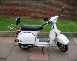 Click on this photo of the Vespa PX200E to enlarge... for sale at Motoport  - if this photo is missing try refreshing the page if the photo still doesn't appear this vehicle might be already sold in which case please contact the dealer